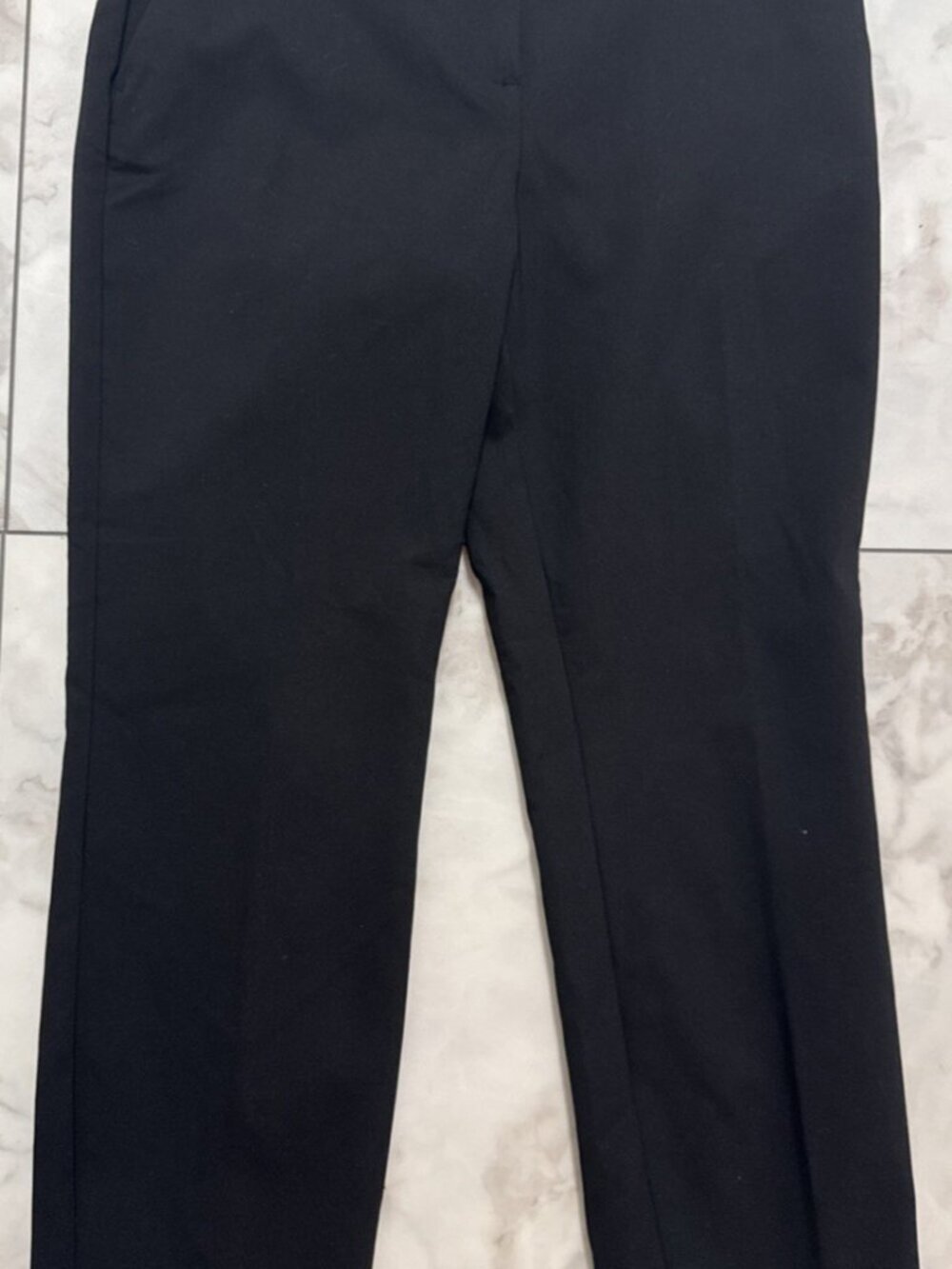 H&M Trousers Dress Pants Womens 6 Black Slim Ankle Length Twill 30x26 NEW